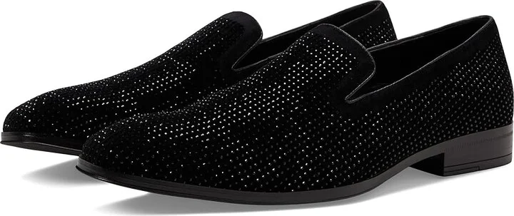 Stacy Adams Suave Rhinestone Slip-On Men's Shoes Black : 7 M, Synthetic/Textile