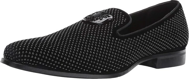 Stacy Adams Swagger Studded Ornament Loafer Men's Shoes Black : 7 D - Medium, Velvet - Image 2