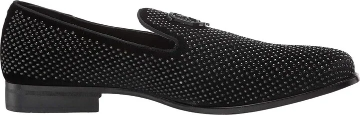 Stacy Adams Swagger Studded Ornament Loafer Men's Shoes Black : 7 D - Medium, Velvet - Image 8