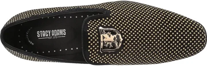 Stacy Adams Swagger Studded Ornament Loafer Men's Shoes Black/Gold : 7 D - Medium, Velvet - Image 3