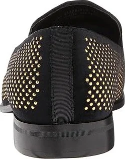 Stacy Adams Swagger Studded Ornament Loafer Men's Shoes Black/Gold : 7 D - Medium, Velvet - Image 5