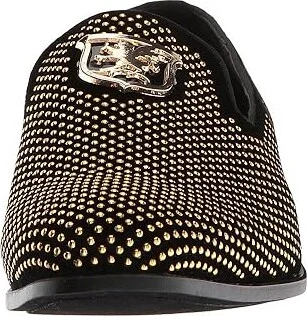 Stacy Adams Swagger Studded Ornament Loafer Men's Shoes Black/Gold : 7 D - Medium, Velvet - Image 6