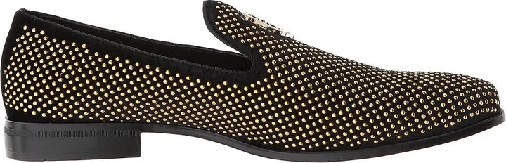 Stacy Adams Swagger Studded Ornament Loafer Men's Shoes Black/Gold : 7 D - Medium, Velvet - Image 8