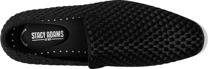 Stacy Adams Swenson Woven Slip-On Men's Lace Up Wing Tip Shoes Black : 10 M - Image 2