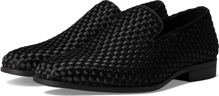 Stacy Adams Swenson Woven Slip-On Men's Lace Up Wing Tip Shoes Black : 10 M