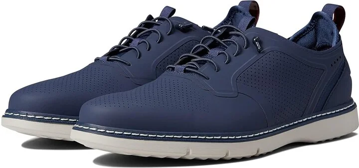 Stacy Adams Synchro Elastic Lace Oxford Men's Shoes Navy : 7 M, Textile/Leather