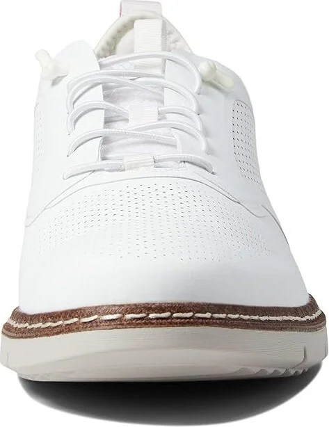 Stacy Adams Synchro Elastic Lace Oxford Men's Shoes White : 7 M, Textile/Leather - Image 5