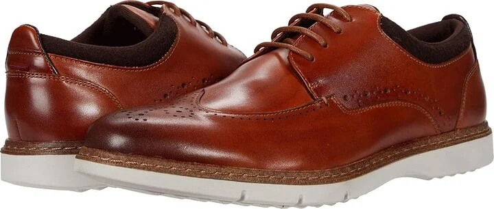 Stacy Adams Synergy Wing Tip Oxford Men's Shoes Cognac : 7 D - Medium, Leather