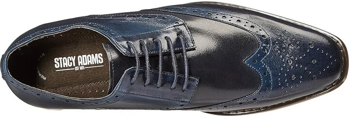 Stacy Adams Tinsley Wingtip Oxford Men's Lace up casual Shoes Cobalt/Navy : 7 D - Medium, Leather - Image 3
