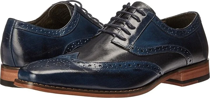 Stacy Adams Tinsley Wingtip Oxford Men's Lace up casual Shoes Cobalt/Navy : 7 D - Medium, Leather
