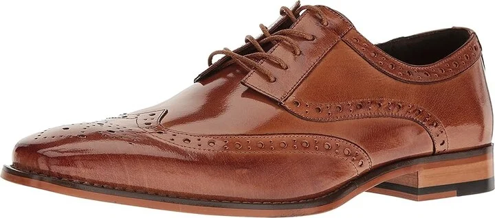 Stacy Adams Tinsley Wingtip Oxford Men's Lace up casual Shoes Tan : 7 D - Medium, Leather - Image 2