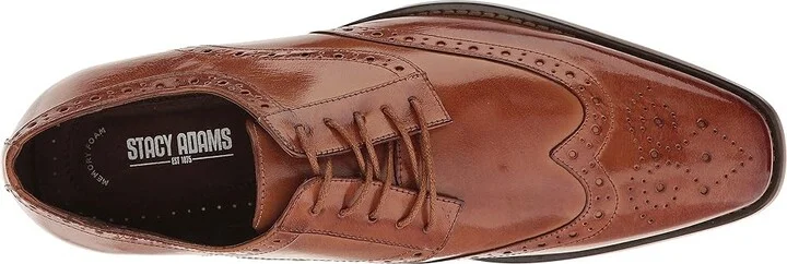 Stacy Adams Tinsley Wingtip Oxford Men's Lace up casual Shoes Tan : 7 D - Medium, Leather - Image 3