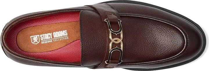Stacy Adams Todridge Moc Toe Slip-On Loafer Men's Shoes Brown Tumble : 8.5 M, Leather - Image 2