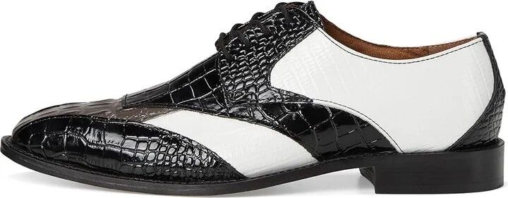 Stacy Adams Tristano Bike Toe Lace-Up Men's Lace Up Wing Tip Shoes Black/Gray/White : 14 M, Leather - Image 6