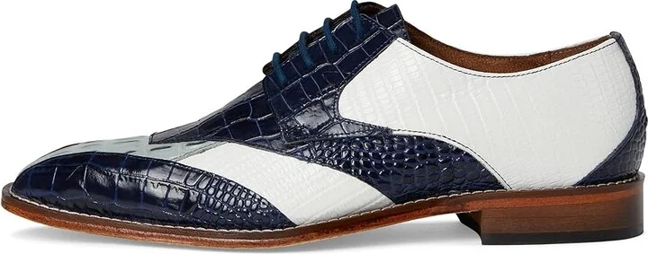 Stacy Adams Tristano Bike Toe Lace-Up Men's Lace Up Wing Tip Shoes Dark Blue : 7 M, Leather - Image 6