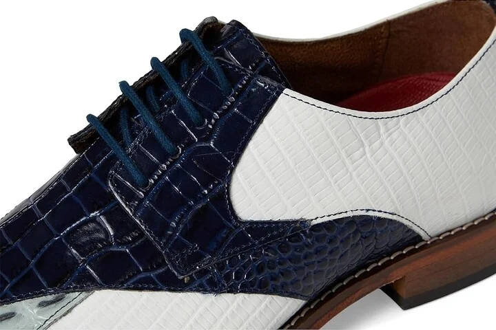 Stacy Adams Tristano Bike Toe Lace-Up Men's Lace Up Wing Tip Shoes Dark Blue : 7 M, Leather - Image 7