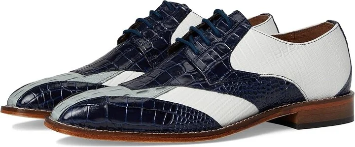 Stacy Adams Tristano Bike Toe Lace-Up Men's Lace Up Wing Tip Shoes Dark Blue : 7 M, Leather