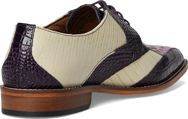 Stacy Adams Tristano Bike Toe Lace-Up Men's Lace Up Wing Tip Shoes Purple : 9.5 M, Leather - Image 4