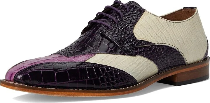 Stacy Adams Tristano Bike Toe Lace-Up Men's Lace Up Wing Tip Shoes Purple : 9.5 M, Leather - Image 5