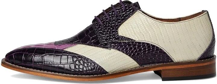 Stacy Adams Tristano Bike Toe Lace-Up Men's Lace Up Wing Tip Shoes Purple : 9.5 M, Leather - Image 6