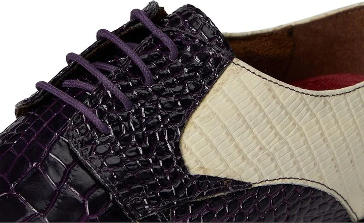 Stacy Adams Tristano Bike Toe Lace-Up Men's Lace Up Wing Tip Shoes Purple : 9.5 M, Leather - Image 7