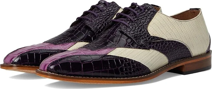 Stacy Adams Tristano Bike Toe Lace-Up Men's Lace Up Wing Tip Shoes Purple : 9.5 M, Leather