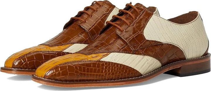 Stacy Adams Tristano Bike Toe Lace-Up Men's Lace Up Wing Tip Shoes Tan : 7 M, Leather