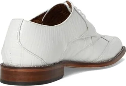Stacy Adams Tristano Bike Toe Lace-Up Men's Lace Up Wing Tip Shoes White : 7.5 M, Leather - Image 4