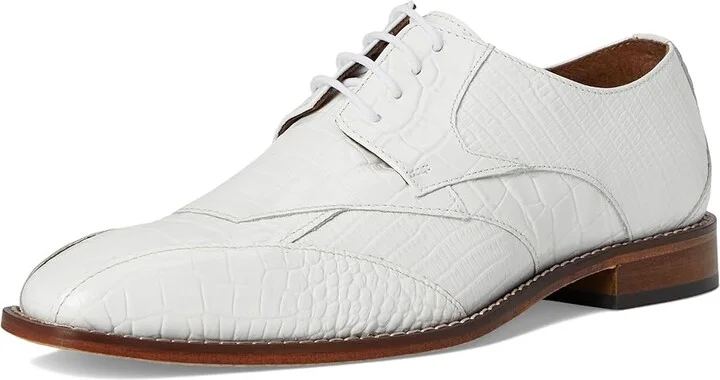 Stacy Adams Tristano Bike Toe Lace-Up Men's Lace Up Wing Tip Shoes White : 7.5 M, Leather - Image 5