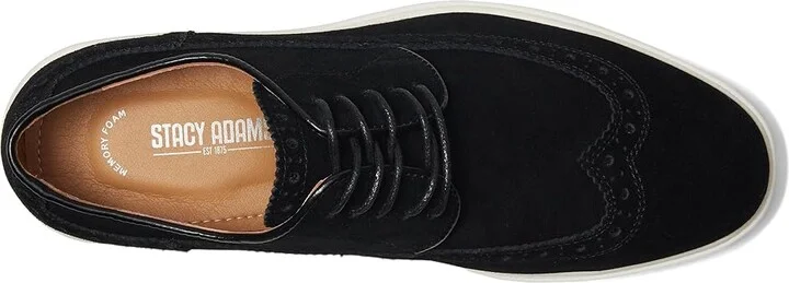 Stacy Adams Trudell Wing Tip Lace-Up Men's Shoes Black Suede : 7.5 M - Image 2