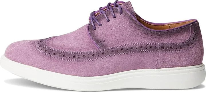 Stacy Adams Trudell Wing Tip Lace-Up Men's Shoes Lavender : 11 M, Suede - Image 6