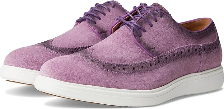 Stacy Adams Trudell Wing Tip Lace-Up Men's Shoes Lavender : 11 M, Suede