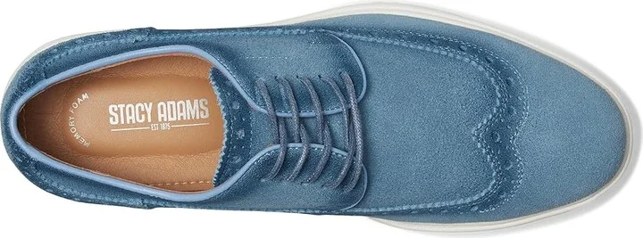 Stacy Adams Trudell Wing Tip Lace-Up Men's Shoes Light Blue : 12 M, Suede - Image 2