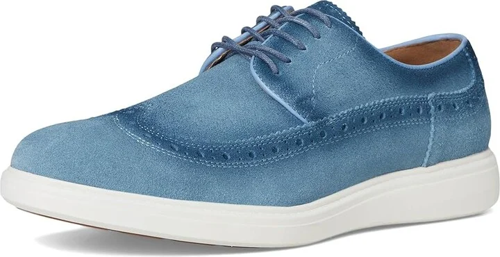 Stacy Adams Trudell Wing Tip Lace-Up Men's Shoes Light Blue : 12 M, Suede - Image 5