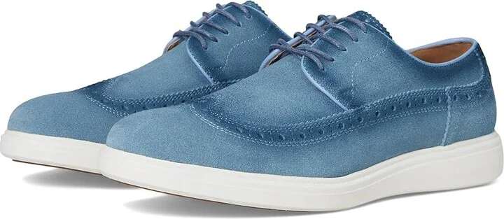 Stacy Adams Trudell Wing Tip Lace-Up Men's Shoes Light Blue : 12 M, Suede