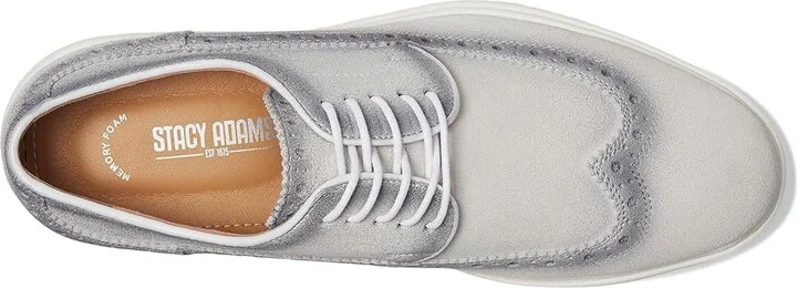 Stacy Adams Trudell Wing Tip Lace-Up Men's Shoes Light Gray : 14 M, Suede - Image 2
