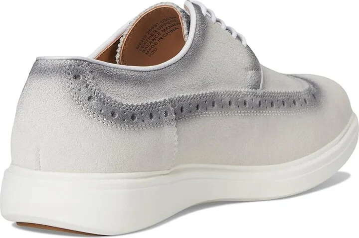 Stacy Adams Trudell Wing Tip Lace-Up Men's Shoes Light Gray : 14 M, Suede - Image 4