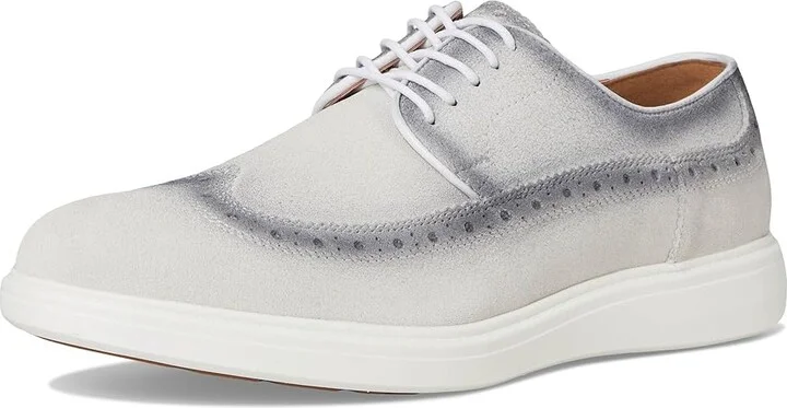 Stacy Adams Trudell Wing Tip Lace-Up Men's Shoes Light Gray : 14 M, Suede - Image 5