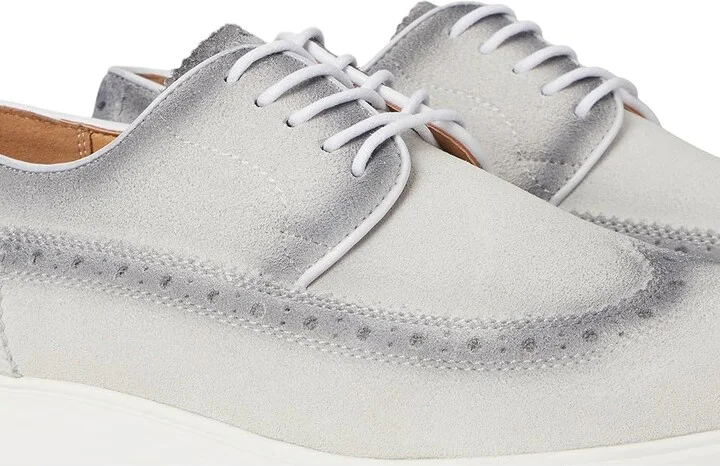 Stacy Adams Trudell Wing Tip Lace-Up Men's Shoes Light Gray : 14 M, Suede - Image 7