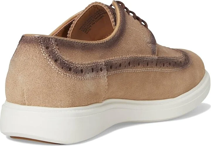 Stacy Adams Trudell Wing Tip Lace-Up Men's Shoes Sand : 10.5 M, Suede - Image 4