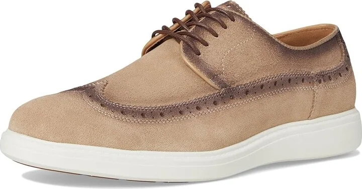 Stacy Adams Trudell Wing Tip Lace-Up Men's Shoes Sand : 10.5 M, Suede - Image 5