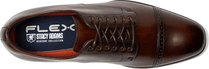 Stacy Adams William Cap Toe Lace-Up Men's Lace Up Wing Tip Shoes Brown : 10.5 M, Leather/Rubber - Image 2