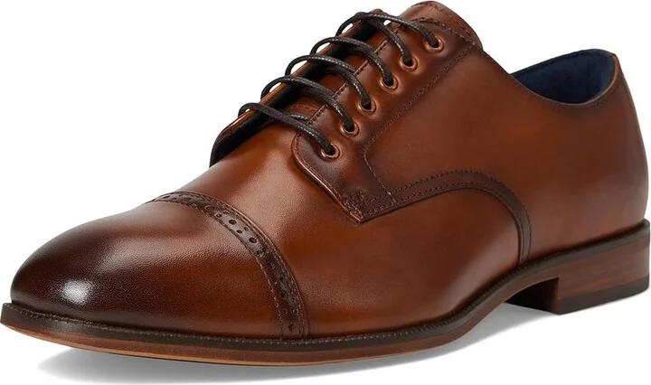 Stacy Adams William Cap Toe Lace-Up Men's Lace Up Wing Tip Shoes Tan : 7.5 M, Leather/Rubber - Image 5
