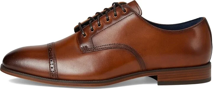 Stacy Adams William Cap Toe Lace-Up Men's Lace Up Wing Tip Shoes Tan : 7.5 M, Leather/Rubber - Image 6