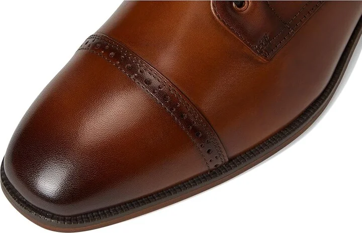 Stacy Adams William Cap Toe Lace-Up Men's Lace Up Wing Tip Shoes Tan : 7.5 M, Leather/Rubber - Image 7
