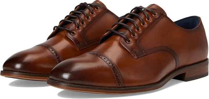 Stacy Adams William Cap Toe Lace-Up Men's Lace Up Wing Tip Shoes Tan : 7.5 M, Leather/Rubber
