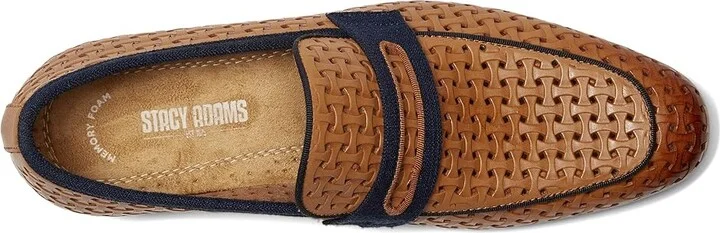 Stacy Adams Winstead Saddle Slip-On Men's Lace Up Wing Tip Shoes Natural : 8.5 M, Leather - Image 2