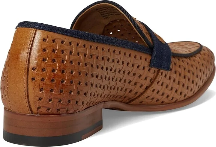 Stacy Adams Winstead Saddle Slip-On Men's Lace Up Wing Tip Shoes Natural : 8.5 M, Leather - Image 4