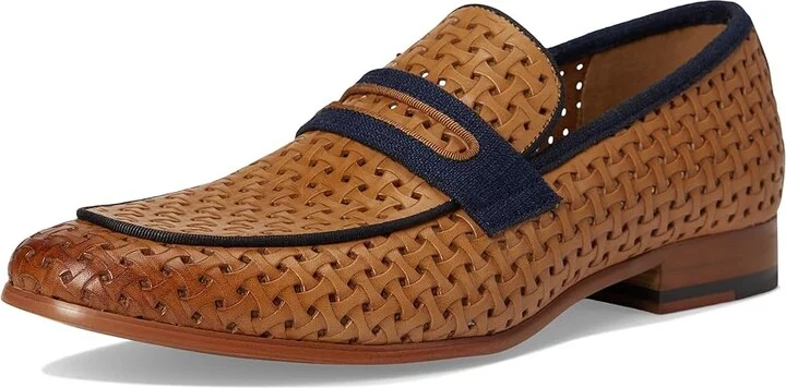 Stacy Adams Winstead Saddle Slip-On Men's Lace Up Wing Tip Shoes Natural : 8.5 M, Leather - Image 5