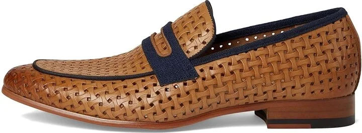 Stacy Adams Winstead Saddle Slip-On Men's Lace Up Wing Tip Shoes Natural : 8.5 M, Leather - Image 6